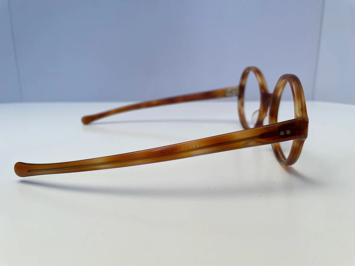 Vintage blonde tortoise French round zyl frame circa 1960's
